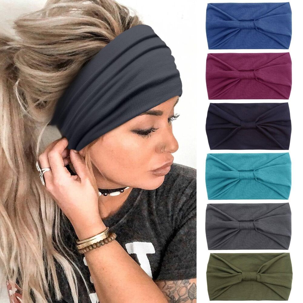 9600 Headbands African Boho Wide Hairband Headband Knotted Head Wraps